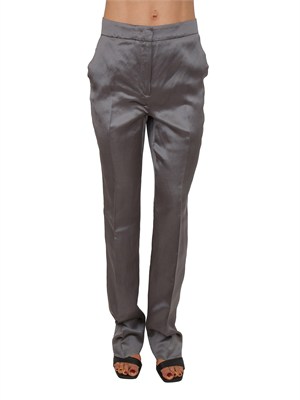 Pantalone EMMAEREO Emme Marella in raso grigio in DONNA