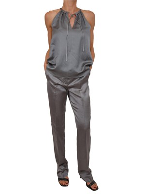 Pantalone EMMAEREO Emme Marella in raso grigio in DONNA