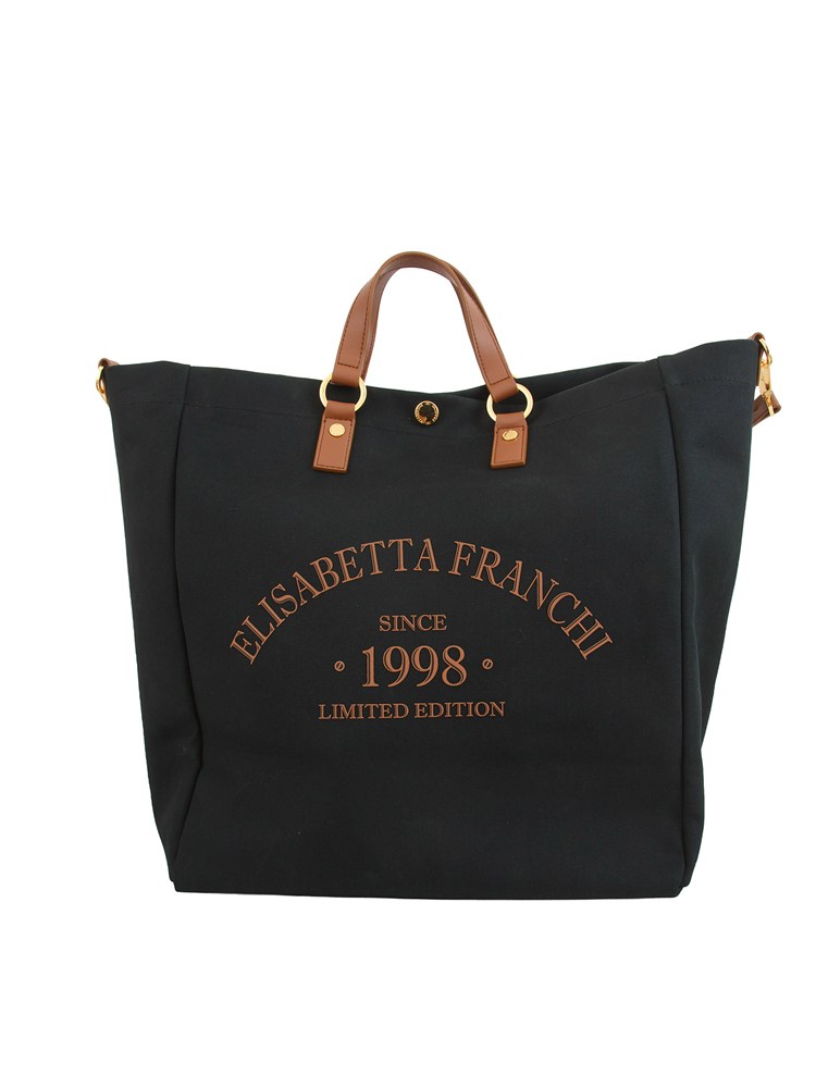 Borsa nera in canvas Elisabetta Franchi