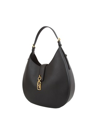 Borsa hobo  Elisabetta Franchi in ecopelle nera in DONNA