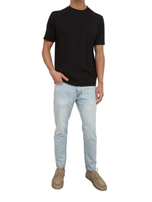 T-shirt Peuterey uomo in cotone nero in UOMO