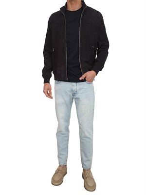 T-shirt Peuterey uomo in cotone blu in UOMO