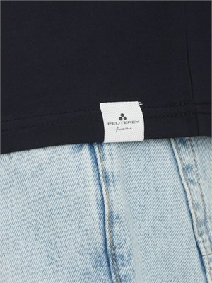T-shirt Peuterey uomo in cotone blu in UOMO