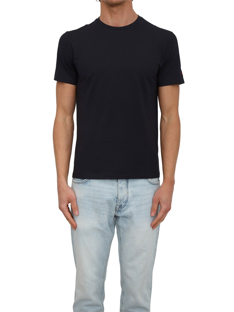 T-shirt Peuterey uomo in cotone e seta blu