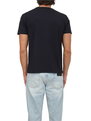 T-shirt Peuterey uomo in cotone e seta blu in UOMO