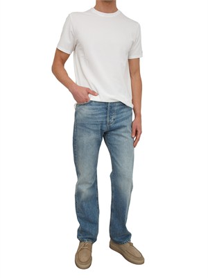 T-shirt Peuterey uomo in cotone e seta bianca in UOMO