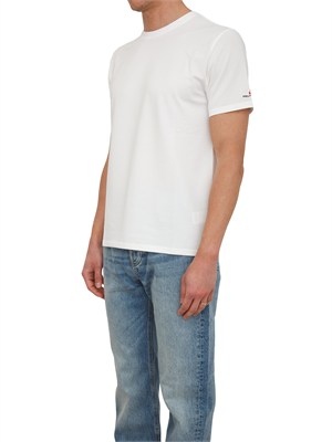T-shirt Peuterey uomo in cotone e seta bianca in UOMO