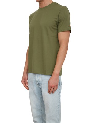 T-shirt Peuterey uomo in cotone e seta verde in UOMO