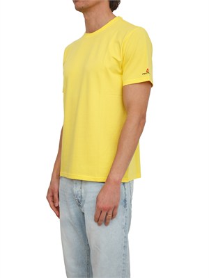 T-shirt Peuterey uomo in cotone e seta giallo in UOMO