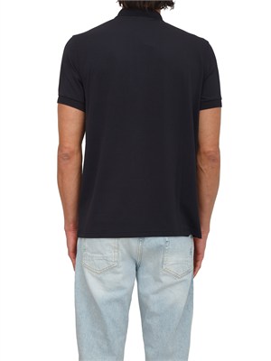 Polo Peuterey uomo in piquet di nylon blu in UOMO