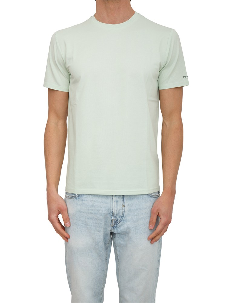 T-shirt Peuterey uomo in cotone e seta acquamarina