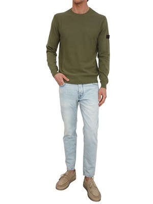 Maglia Peuterey uomo in cotone verde in UOMO