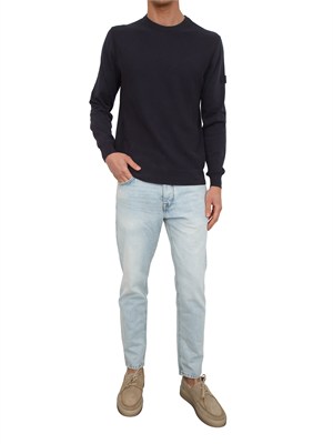 Maglia Peuterey uomo in cotone blu in UOMO