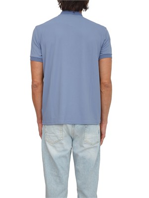 Polo Peuterey uomo in piquet di nylon azzurro in UOMO