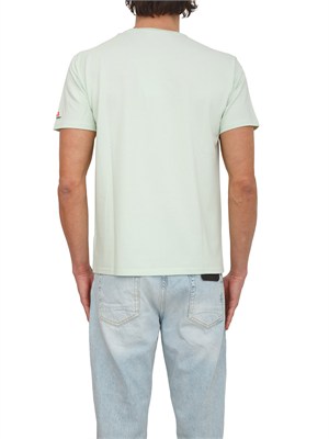 T-shirt Peuterey uomo in cotone e seta acquamarina in UOMO
