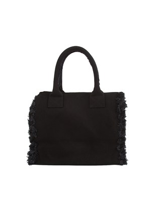 Borsa Beach Pinko in canvas nera in DONNA