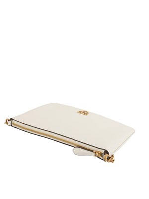 Pochette piatta Pinko in pelle bianco panna in DONNA