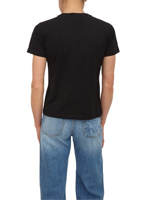T-shirt Fidenza Pinko in cotone nero con maxi ricamo gioiello in DONNA