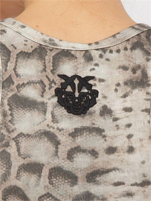 Canotta Belfiore Pinko in cotone stampa snake all over in DONNA