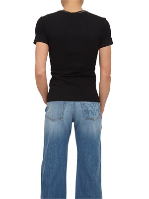 T-shirt Brugherio Pinko in cotone nero in DONNA