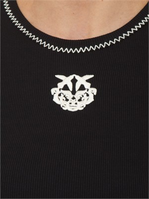 T-shirt Brugherio Pinko in cotone nero in DONNA