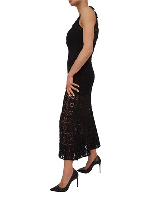 Abito Juncus Pinko in crochet nero con sottoveste in DONNA