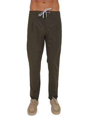 Pantaloni PT Torino in tessuto pregiato verde in UOMO