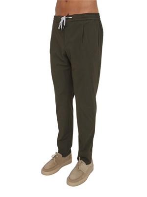 Pantaloni PT Torino in tessuto pregiato verde in UOMO