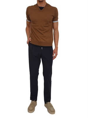 Pantaloni PT Torino in tessuto pregiato blu in UOMO