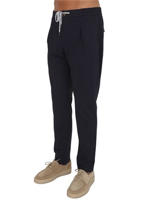 Pantaloni PT Torino in tessuto pregiato blu in UOMO