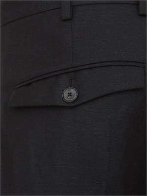 Pantaloni neri PT Torino in misto lana e lino in UOMO