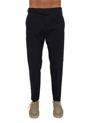 Pantaloni PT Torino in gabardina di cotone blu in UOMO