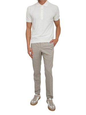 Pantaloni PT Torino in lana stretch beige in UOMO