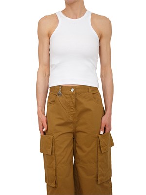 Canotta Bacardi Pinko in cotone bianco in DONNA
