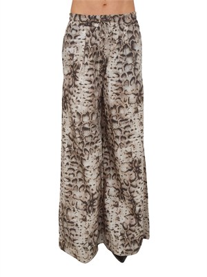 Pantaloni Gussola Pinko in mussola di cotone fantasia snake in DONNA