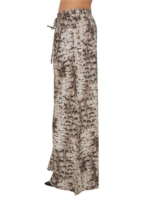 Pantaloni Gussola Pinko in mussola di cotone fantasia snake in DONNA