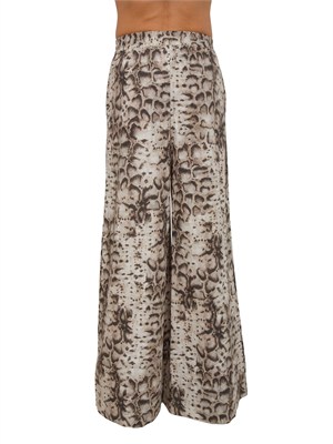 Pantaloni Gussola Pinko in mussola di cotone fantasia snake in DONNA