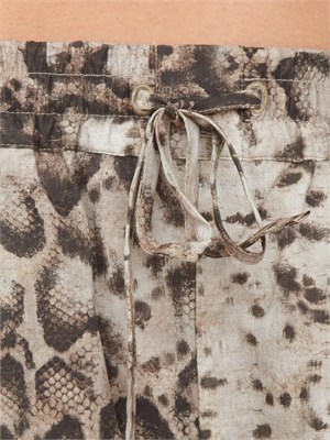 Pantaloni Gussola Pinko in mussola di cotone fantasia snake in DONNA