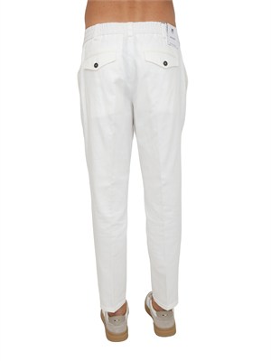 Pantaloni bianchi PT Torino in cotone e seta in UOMO