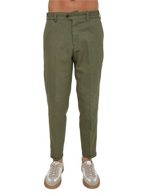 Pantaloni verdi PT Torino in cotone e seta in UOMO