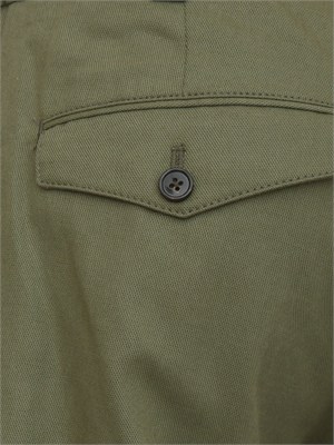 Pantaloni verdi PT Torino in cotone e seta in UOMO