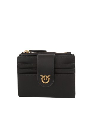 Piccolo portafoglio Pinko in pelle nera in DONNA