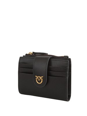 Piccolo portafoglio Pinko in pelle nera in DONNA
