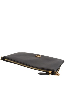Pochette piatta Pinko in pelle nera in DONNA