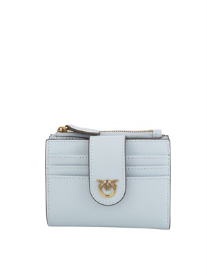 Piccolo portafoglio Pinko in pelle azzurra in DONNA