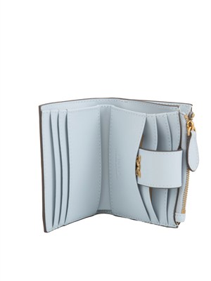 Piccolo portafoglio Pinko in pelle azzurra in DONNA