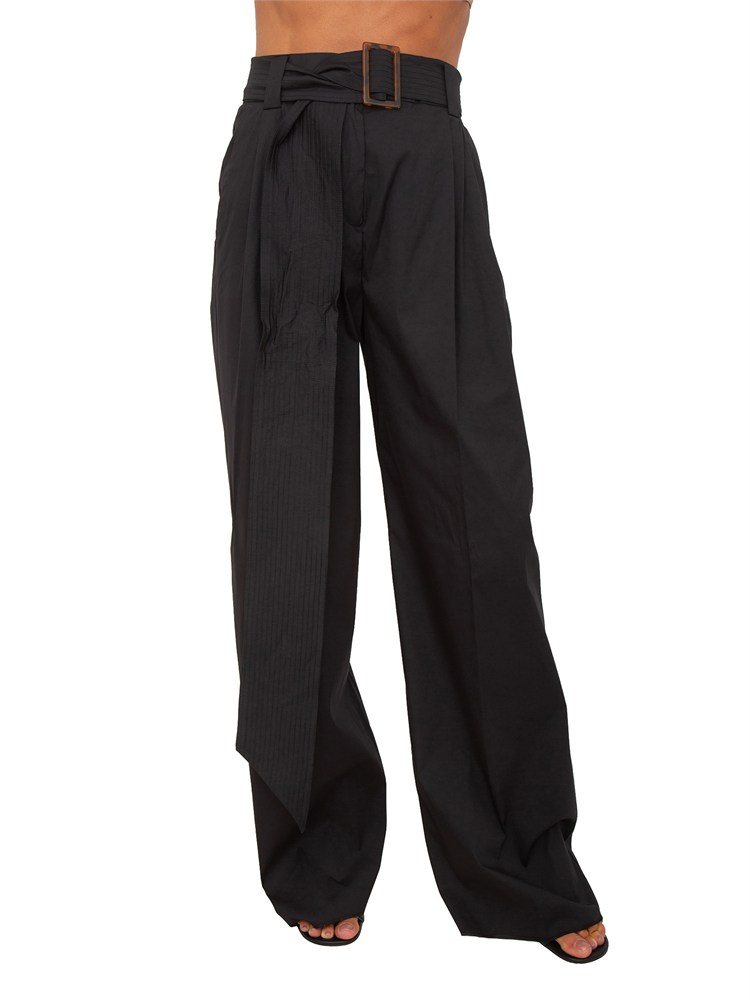 Pantaloni Mllnavile di Marella in cotone nero