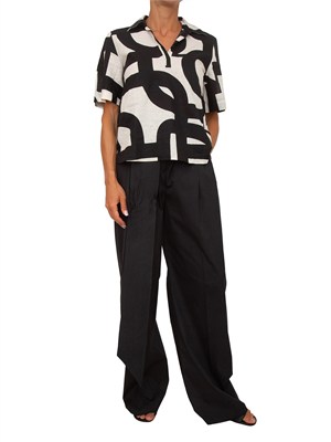 Pantaloni Mllnavile di Marella in cotone nero in DONNA