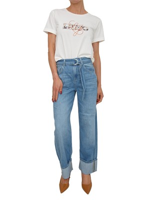 Jeans Liu Jo donna in denim chiaro con cintura in DONNA