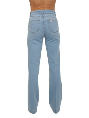 Jeans Liu Jo donna in denim chiaro con bottoni oro in DONNA